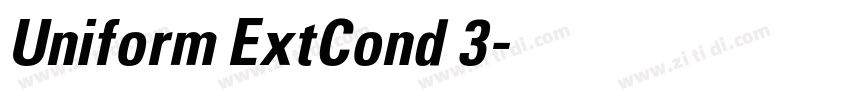 Uniform ExtCond 3字体转换